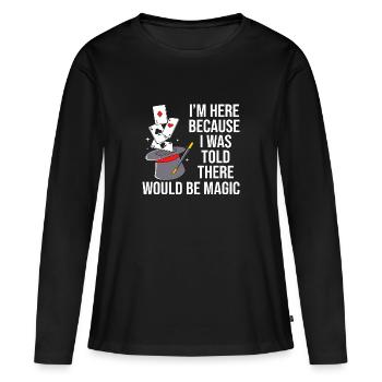 Sorcier - T-shirt manches longues Premium bio Femme - noir - Devant - Julia (174cm)