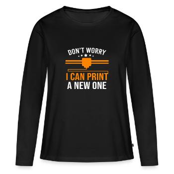 3D Druck Drucken Prototyp - Frauen Premium Bio Langarmshirt - Schwarz - Vorne - Julia (174cm)