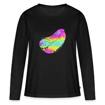 Hot Dog Snack - Women's Premium Organic Long Sleeve Shirt - black - Front - Julia (174cm)