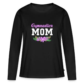 Athlétisme - T-shirt manches longues Premium bio Femme - noir - Devant - Julia (174cm)