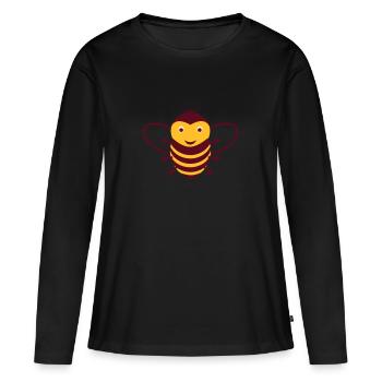 Bee - Women's Premium Organic Long Sleeve Shirt - black - Front - Julia (174cm)