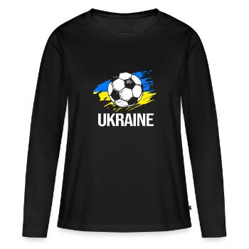 Ukraine - T-shirt manches longues Premium bio Femme - noir - Devant - Julia (174cm)