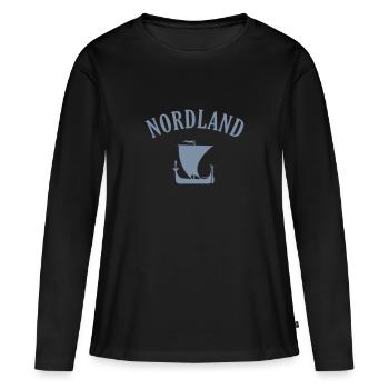 Nordland - Women's Premium Organic Long Sleeve Shirt - black - Front - Julia (174cm)