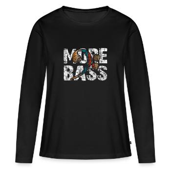 Plus Bass Please Clé de fa pour bassistes - T-shirt manches longues Premium bio Femme - noir - Devant - Julia (174cm)