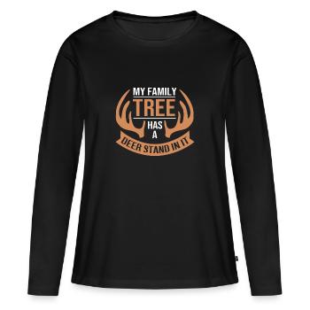 Jäger Jagen - Frauen Premium Bio Langarmshirt - Schwarz - Vorne - Julia (174cm)