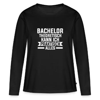 Bachelor Prüfung Bachelor Prüfung Geschenk - Frauen Premium Bio Langarmshirt - Schwarz - Vorne - Julia (174cm)