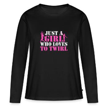 Bâton Twirling Staff Jonglage Gymnastik mit Stab - Frauen Premium Bio Langarmshirt - Schwarz - Vorne - Julia (174cm)