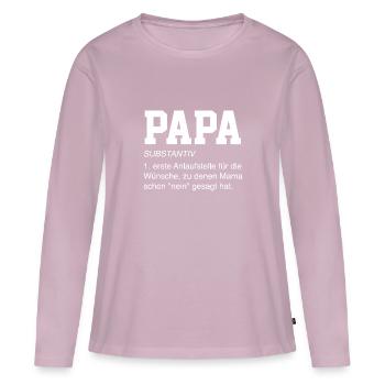 Papa Familie Väter Geschenk - Frauen Premium Bio Langarmshirt - Altrosa - Vorne - Julia (174cm)