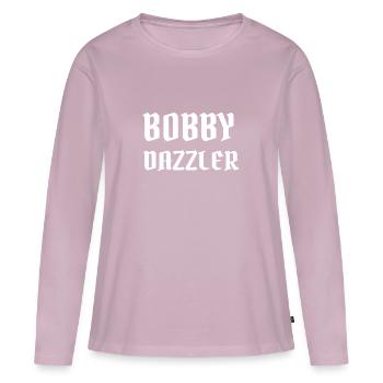CHÊNE ÎLE / CHASSE AU TRÉSOR: Bobby Dazzler - T-shirt manches longues Premium bio Femme - rose poudré - Devant - Julia (174cm)