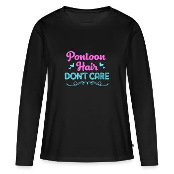 Bateau ponton Bateau Bateaux - T-shirt manches longues Premium bio Femme - noir - Devant - Julia (174cm)