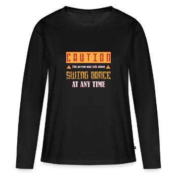 Swing Swing-Musik - Frauen Premium Bio Langarmshirt - Schwarz - Vorne - Julia (174cm)
