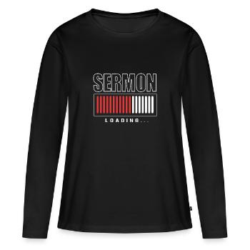 Pasteur - T-shirt manches longues Premium bio Femme - noir - Devant - Julia (174cm)