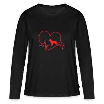 Retriever de la baie de Chesapeake - T-shirt manches longues Premium bio Femme - noir - Devant - Julia (174cm)
