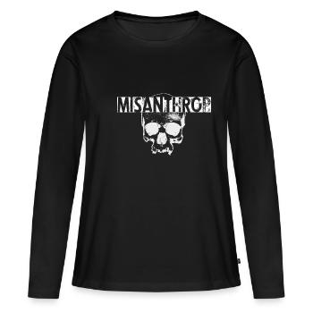 Misanthrope - Je déteste le crâne des gens - T-shirt manches longues Premium bio Femme - noir - Devant - Julia (174cm)