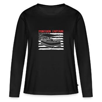 Bateau ponton Bateau Bateaux - T-shirt manches longues Premium bio Femme - noir - Devant - Julia (174cm)