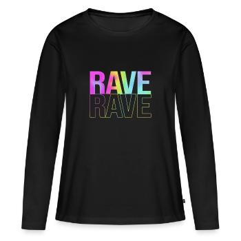 Rave Raver Techno music Techno bass Mixer - Women's Premium Organic Long Sleeve Shirt - black - Front - Julia (174cm)
