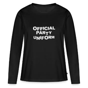 OFFICIAL PARTY UNIFORM - Women's Premium Organic Long Sleeve Shirt - black - Front - Julia (174cm)
