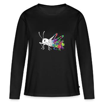 Grasshopper - Women's Premium Organic Long Sleeve Shirt - black - Front - Julia (174cm)