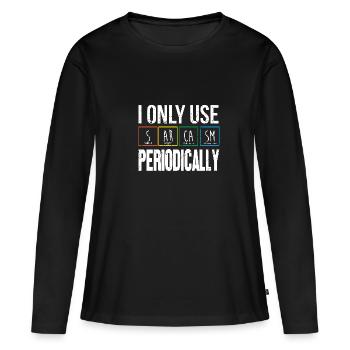 Tableau périodique - T-shirt manches longues Premium bio Femme - noir - Devant - Julia (174cm)