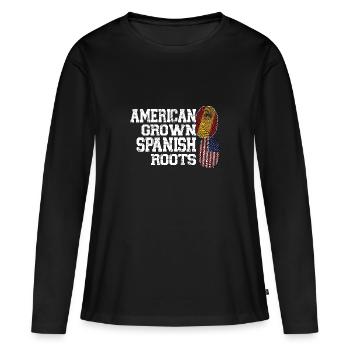 Spanisch Spanien Spanische Wurzeln Geschenk - Frauen Premium Bio Langarmshirt - Schwarz - Vorne - Julia (174cm)