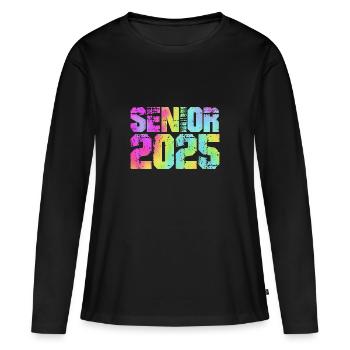 Classe de 2025 - T-shirt manches longues Premium bio Femme - noir - Devant - Julia (174cm)