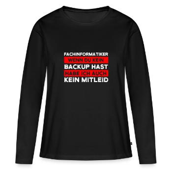 Fachinformatiker Beruf Informatiker Geschenk - Frauen Premium Bio Langarmshirt - Schwarz - Vorne - Julia (174cm)