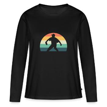 Softball Joueurs de softball - T-shirt manches longues Premium bio Femme - noir - Devant - Julia (174cm)