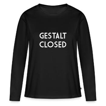 GESTALT CLOSED - Women's Premium Organic Long Sleeve Shirt - black - Front - Julia (174cm)