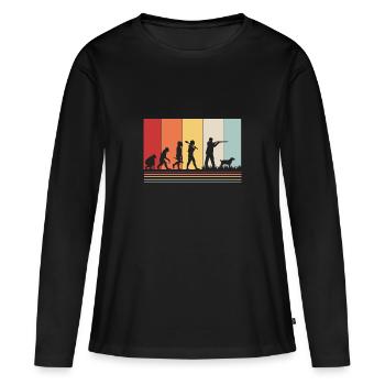 Jäger Jagen - Frauen Premium Bio Langarmshirt - Schwarz - Vorne - Julia (174cm)