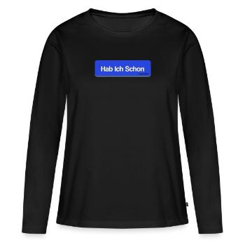Statementshirt, j'ai déjà - T-shirt manches longues Premium bio Femme - noir - Devant - Julia (174cm)