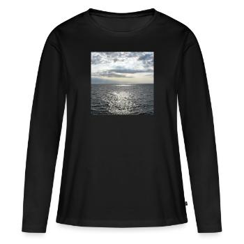 Sur la mer - horizon sans fin - photo - T-shirt manches longues Premium bio Femme - noir - Devant - Julia (174cm)