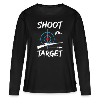 Shoot On Target - Sniper - Women's Premium Organic Long Sleeve Shirt - black - Front - Julia (174cm)