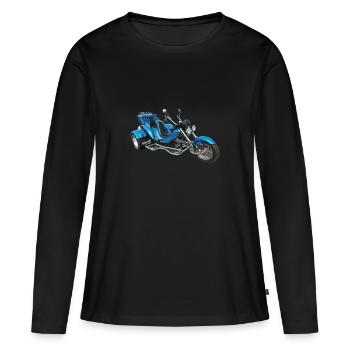 Vélo Trike Chopper Moto - T-shirt manches longues Premium bio Femme - noir - Devant - Julia (174cm)