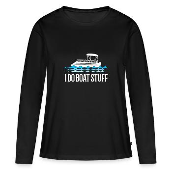 Bateau ponton Bateau Bateaux - T-shirt manches longues Premium bio Femme - noir - Devant - Julia (174cm)
