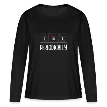 Tableau périodique - T-shirt manches longues Premium bio Femme - noir - Devant - Julia (174cm)