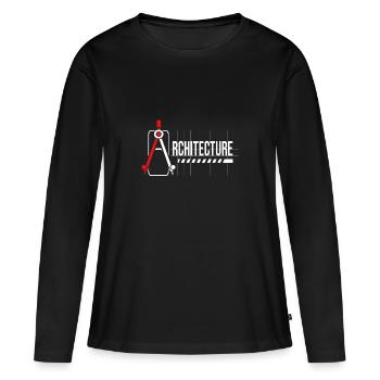 Architecte Architecture - T-shirt manches longues Premium bio Femme - noir - Devant - Julia (174cm)