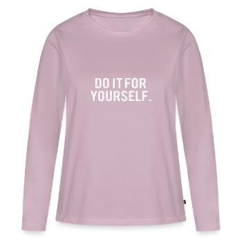 POWERLIFTING : do it for yourself - Women's Premium Organic Long Sleeve Shirt - dusky pink - Front - Julia (174cm)