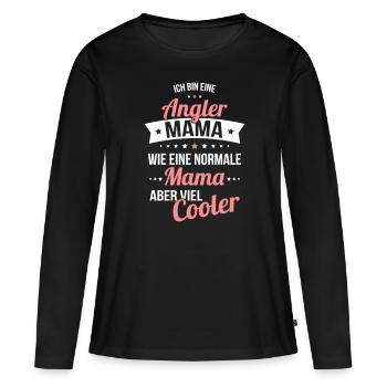 Angler mom like a normal mom but much cooler - Women's Premium Organic Long Sleeve Shirt - black - Front - Julia (174cm)