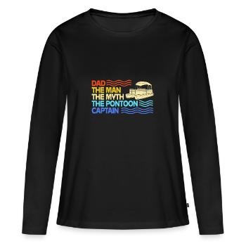Bateau ponton Bateau Bateaux - T-shirt manches longues Premium bio Femme - noir - Devant - Julia (174cm)