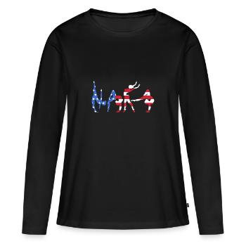 Athlétisme - T-shirt manches longues Premium bio Femme - noir - Devant - Julia (174cm)
