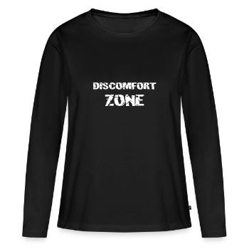 ZONE D’INCONFORT - T-shirt manches longues Premium bio Femme - noir - Devant - Julia (174cm)