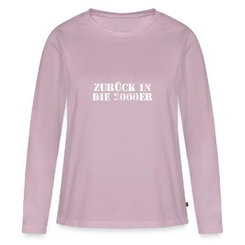 ZURÜCK IN DIE 2000ER - Frauen Premium Bio Langarmshirt - Altrosa - Vorne - Julia (174cm)