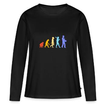 Saxophoniste saxophoniste - T-shirt manches longues Premium bio Femme - noir - Devant - Julia (174cm)