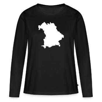 Bavière - T-shirt manches longues Premium bio Femme - noir - Devant - Julia (174cm)