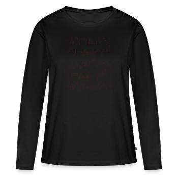 Hochhäuser Skylines Design als Geschenkidee - Frauen Premium Bio Langarmshirt - Schwarz - Vorne - Julia (174cm)