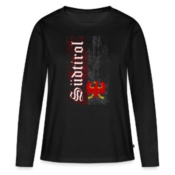 Tyrol du Sud - T-shirt manches longues Premium bio Femme - noir - Devant - Julia (174cm)