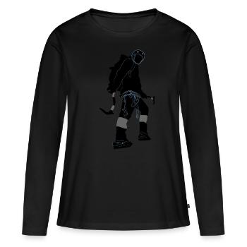 Bergsteiger - Frauen Premium Bio Langarmshirt - Schwarz - Vorne - Julia (174cm)