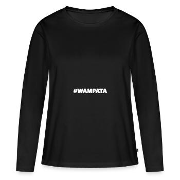 wampata Autriche dialecte - T-shirt manches longues Premium bio Femme - noir - Devant - Julia (174cm)