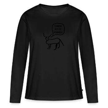 coucou petite perruche françois embrouille tshirt - T-shirt manches longues Premium bio Femme - noir - Devant - Julia (174cm)