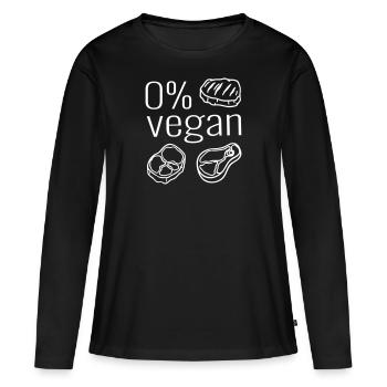 Viandes viande Viande Steak Grill - T-shirt manches longues Premium bio Femme - noir - Devant - Julia (174cm)